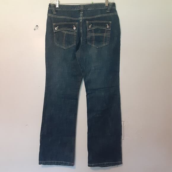 Tommy Hilfiger Jeans Womens 12 Blue 100% Cotton Denim Boot Cut Flap Pockets - Picture 5 of 9